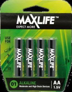 MaxLife BATAA-A4 Alkaline AA Batteries - 4 Pack. Hobby Hangar
