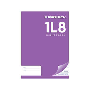 School Stationery: Warwick 1L8 A4 36 Leaf Ruled Alternating Pages Exercise Book