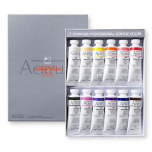 Acrylic Paint Sets: ShinHan Professional 50ml Acrylic Paints Set Of 12 Set B