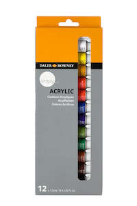 Acrylic Paint Sets: Daler Rowney Simply Acrylic 12x12ml Paint Set