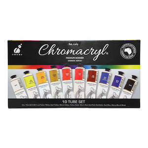 Chromacryl 75ml Acrylic Paints Set of 10