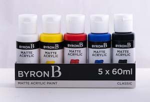 Jasart Byron Matte Acrylic 59ml Paints Set of 5 Primary Colours