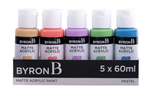 Jasart Byron Matte Acrylic 59ml Paints Set of 5 Pastel Colours
