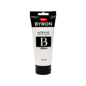 Acrylic Paints: Jasart Byron 200ml White Acrylic Paint