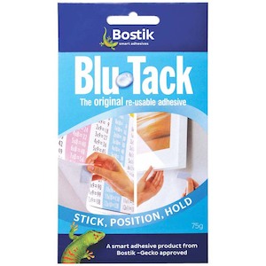 Adhesives Glue: Bostik Blu Tack 75g