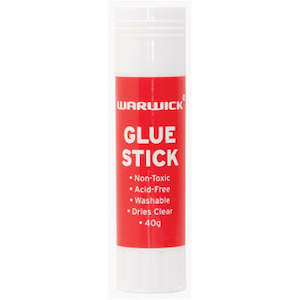 Adhesives Glue: Warwick 40gm Glue Stick