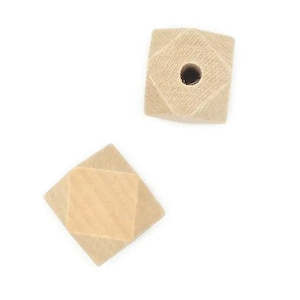 Beads: Arbee Wood Beads Macrame Cut Edge Large - Pack Of 2