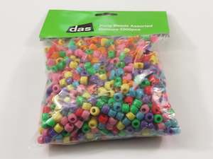 Beads: Das Pony Beads Assorted Colours Pack Of 1000