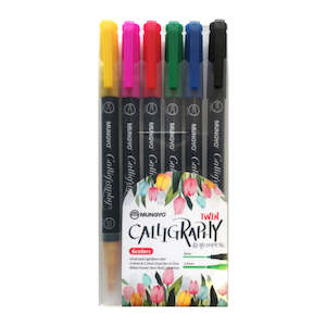 Calligraphy Feature Collection: Mungyo Dual Primary Calligraphy Markers Set of 6