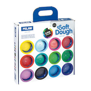 Clay Dough Modelling: Milan Super Colours Assorted Soft Dough Set Of 16