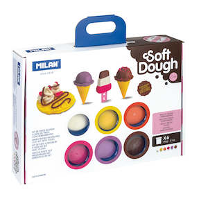 Clay Dough Modelling: Milan Soft Dough Ice Cream & Waffles Play Kit