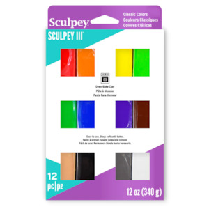 Craft: Sculpey III Oven Bake Clay Classic Set Of 12