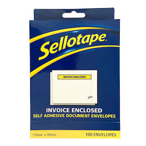 Sellotape Labelopes Invoice Enclosed 115x155mm