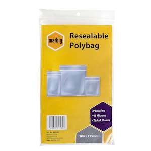 Marbig Resealable Bags Pack Of 50
