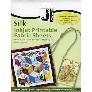 Fabric: Jacquard Inkjet Silk Fabric Sheets Pack Of 10