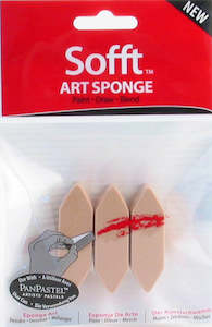 Foam Dobbers Sponges: Sofft Art Sponge Bar - Point - Packet Of 3