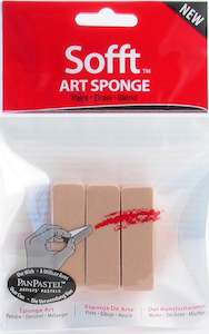 Foam Dobbers Sponges: Sofft Art Sponge Bar - Flat - Packet Of 3