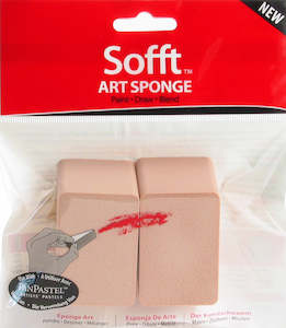 Foam Dobbers Sponges: Sofft Art Sponge Angle/Slice Flat - Packet Of 2