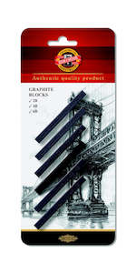 Graphite: Koh I Noor Graphite Block 7x7mm 2b, 4b, 6b Assorted