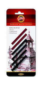 Graphite: Koh-I-Noor Sepia Blocks Set Of 6 Piece