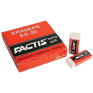 Erasers: Factis Es20 Soft White Plastic Eraser