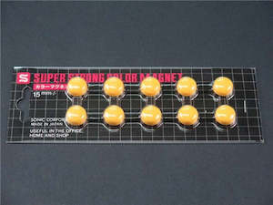 Magnets: Super Strong Round Magnet Yellow 15mm