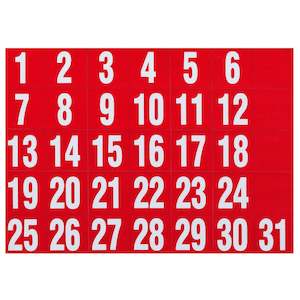 Magnets: Quartet Magnetic Dates Red Set Of 31