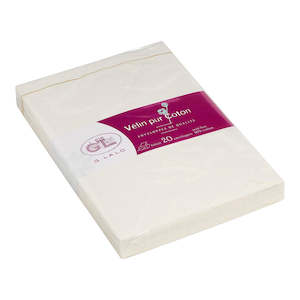 Envelopes Packaging: G Lalo Velin pur Coton C6 Creme Envelopes Pack of 20
