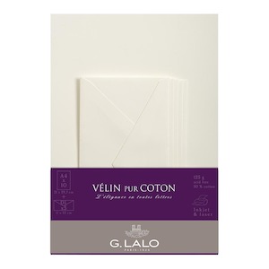 Envelopes Packaging: G Lalo Velin pur Coton Correspondence Creme Paper Set