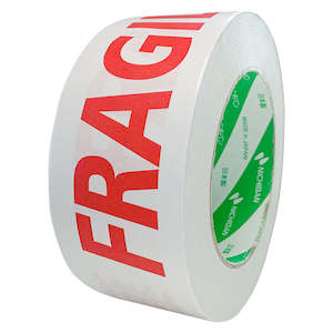 Sellotape Kraft Paper Message Tape FRAGILE 50mm x 50m Red on White