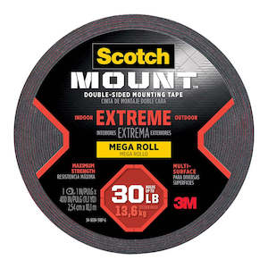 Mounting Tape: Scotch Extreme Mounting Tape 414h-L Mega Roll 2.54cm X 10.1m