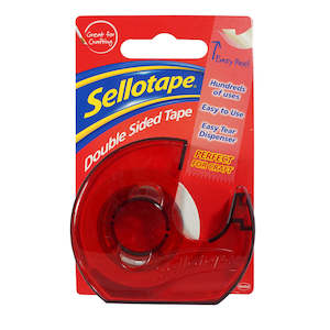 Mounting Tape: Sellotape Double Sided 15mmx5m On Dispenser