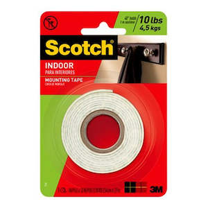 Mounting Tape: Scotch Indoor Mounting Tape 114dc 25.4mmx1.27m