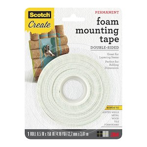 Mounting Tape: Scotch 4013-cft Craft Mounting Tape 12.7mmx3.81m