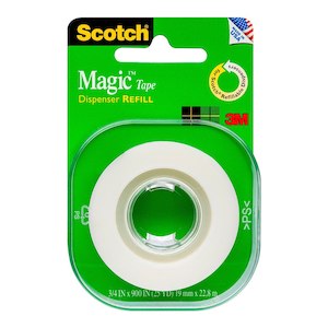 Scotch Magic Tape 205l Refill Roll 19mmx22.8m