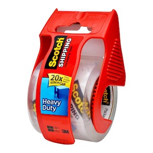 Packaging Sealing Tape: Scotch Heavy Duty Shipping Tape 142 48mmx20m Clear On Dispenser