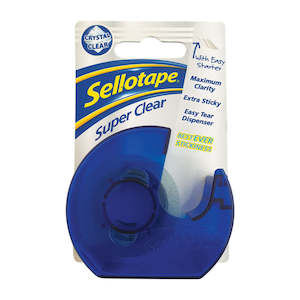 Everyday Tape: Sellotape Super Clear 18mmx15m On Dispenser