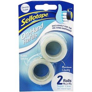 Everyday Tape: Sellotape On-hand Refills 18mm X 15m 2 Pack