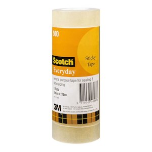 Everyday Tape: Scotch Everyday Tape 500 18mm X 33m Pack Of 8