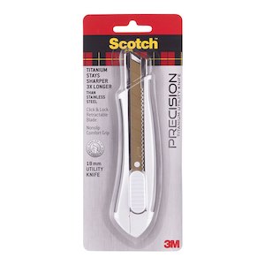 Locking Cutters: Scotch Utility Knife Ti-k White