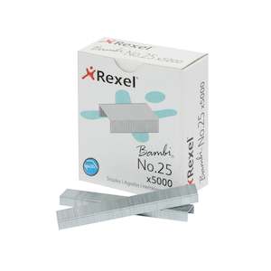Staples: Rexel Bambi Staples No 25 Box Of 5000