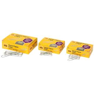 Other Paper Clips: Marbig Paper Clips Chrome 28mm Pack Of 100