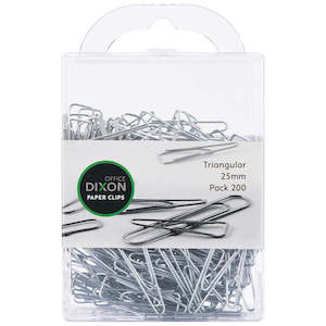 Other Paper Clips: Dixon Paper Clips Size 25mm Tri Pack Of 200