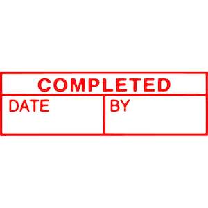 Office Stamps: Xstamper Cx-bn1542 Completed Date\by Red