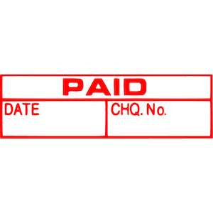 Xstamper Cx-bn 1533 Paid/date/chq No Red