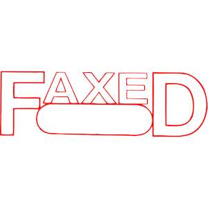 Office Stamps: Xstamper Cx-bn 1350 Faxed/date Red