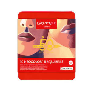 Caran d'Ache Neocolor II Aquarelle Crayons Portrait Assorted Special Edition Set of 10