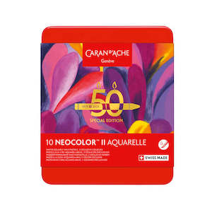 Caran d'Ache Neocolor II Aquarelle Crayons Pop Assorted Special Edition Set of 10