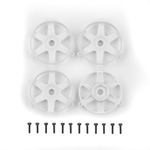 Team Associated FT Adjustable Drift Wheel Face Plate (White) (4)