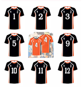 Casual Clothings: Haikyuu - Cosplay T-shirt Karasuno High School Volleyball Jersey Top